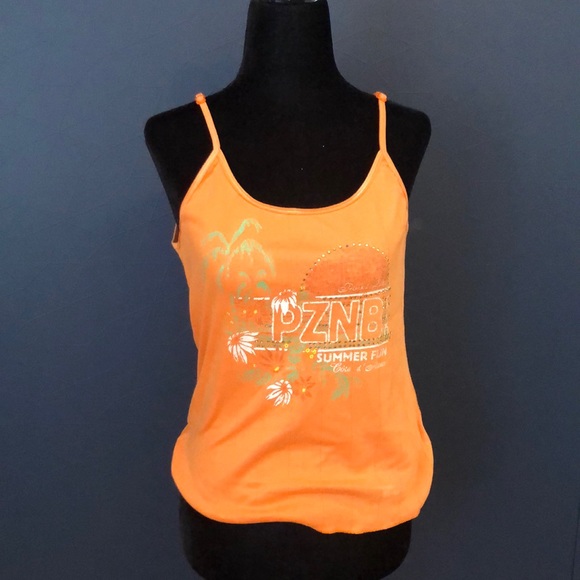 POINT ZERO orange tank top size medium - Picture 2 of 10